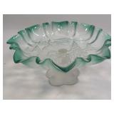 RARE Vintage GREEN Mikasa Christmas Story Frosted