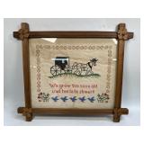 (FL)  Framed Cross Stitch 18ï¿½ x 21ï¿½ We Grow Too