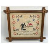 (FL)  Vintage May Your House Be Warm Cross Stitch