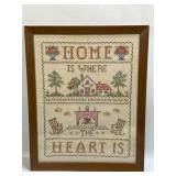 (FL) Vintage Home is Where the Heart is Cross