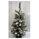 (G) 2Ft Flocked Christmas Tree unlit