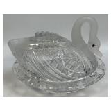 (A) Swan on Nest Clear Glass