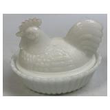 (A) Westmorland Rooster on Nest Covered Dish