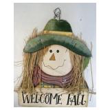 (B) Welcome Fall Scarecrow Slate 15ï¿½ Long