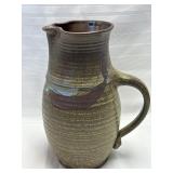 Early Pottery Glazed Pitcher Stoneware Brown