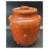 Early Stoneware Cookie Jar with Lid