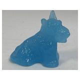 (H) Boyds Glass Duke Scottie Pup Dog Clear Pink