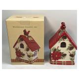 (A) Cracker Barrel Bird House Cookie Jar 10.5ï¿½