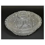 (B) Vintage KIG Indonesia Glass Covered Clear