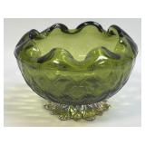 (H) Indiana Glass Co. Diamond Duette Pattern Bowl