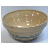 Vintage Blue Banded Yellowware Bowl 7ï¿½