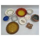 (H) Assorted Ashtrays including  Amberina and