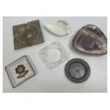 (H) Assorted Ashtrays as Shown including Glass and