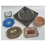 (H) Assorted Ashtrays as Shown including Brass