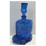 Bessi Italian Blue Glass Car Shaped Bottle