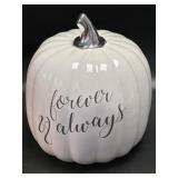 Glossy White Pumpkin Forever and Always with