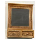 (E) Vintage Bamboo and Woven Rattan Wall Mirror