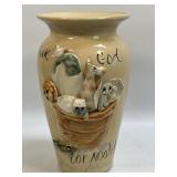 (E) Pottery Vase Thank God for Noah 10ï¿½ Vase