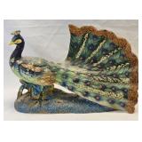 Ceramic Peacock 10ï¿½"L 7ï¿½"H