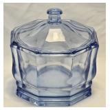 Concord Blue Indiana Glass Candy Dish w/ Lid 5ï¿½"x
