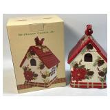 (B) Cracker Barrel Bird House Cookie Jar 10.5ï¿½ T