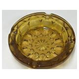 (H) Vintage Anchor Hocking Glass Ashtray: Golden