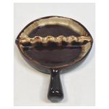 (H) Vintage Pfaltzgraff Brown Drip Ashtray with