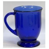 (A) Vintage Anchor Hocking Cobalt Blue Glass Mug