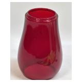 (A) Vintage Ruby Red Glass Globe