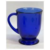 (A) Vintage Anchor Hocking Cobalt Blue Glass Mug