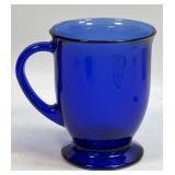 (A) Vintage Anchor Hocking Cobalt Blue Glass Mug