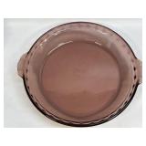 PYREX Cranberry Purple Pie Plate Dish Fluted