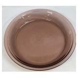 Vintage Pyrex Pie Plates Cranberry Glass 209