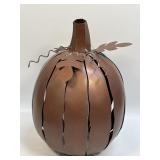 (E) Copper Color Metal Pumpkin Fall Decor 12ï¿½
