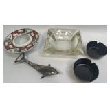 (H) Assorted Ashtrays as Shown including Dolphin