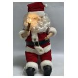 (A) Animated Sitting Santa with Light up Candle