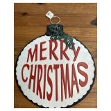 (FL) Large Metal Merry Christmas Sign 22.8ï¿½ x