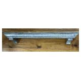 (G) Wooden and Galvanized Shelf 36ï¿½ Long 8ï¿½ Deep