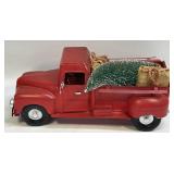 (B) Metal Red Truck with Christmas Tree 13ï¿½ Long