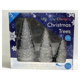 (B) LED Color Changing Christmas Trees Set of 3