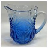 Heavy Depression Glass Style Starburst Cobalt