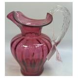 Hand-Blown Rossi Glass Cranberry Optic Water