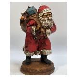 (B) Santa Figurine Resin Old World Style 9ï¿½ High