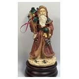 (B) Vintage Style Santa Music Box Works 12ï¿½ T
