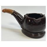 (H) Vintage EMPRESS Japan Brown Ceramic Ashtray