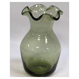 (B) Antique Olive Green Hand-Blown Glass