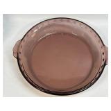 PYREX Cranberry Purple Pie Plate Dish Fluted