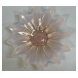 Vintage Fostoria Pink Opalescent Candle Under