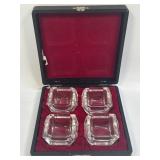 (H) Vintage Clear Hand Cut Crystal Glass Open