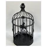(E) Black Gothic Bird Cage with Spider Webs and